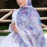 طرحه شيفون مشجر مطبوع